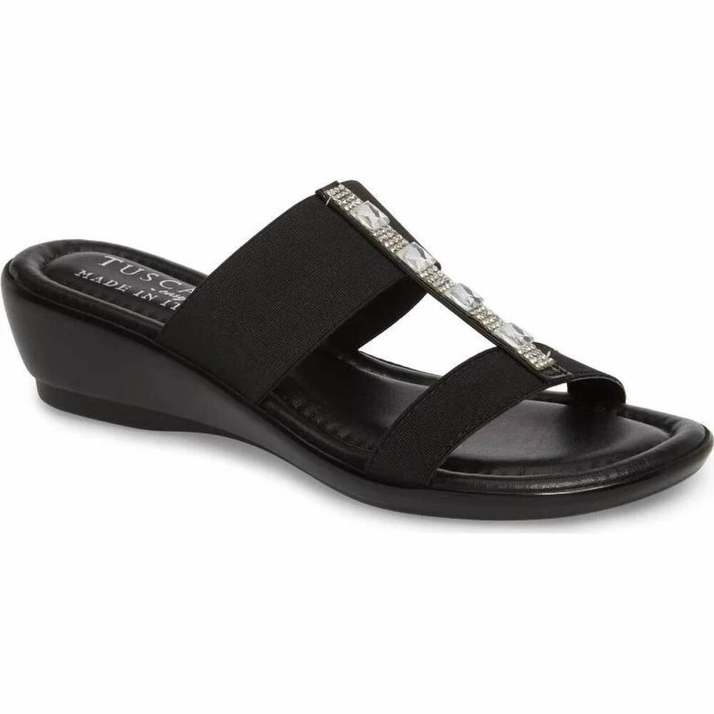 NEW EASY STREET women's elba slide sandals in black